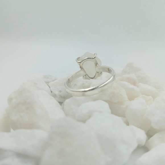 Sterling Silver Raw Rock Crystal Quartz - Picture 6 of 14